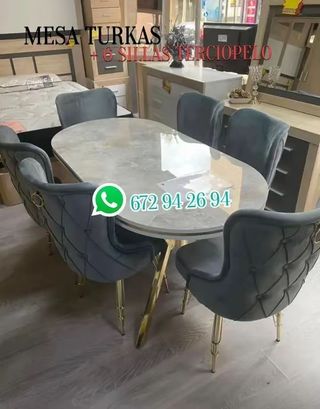 Mesa ovalada+ 6 sillas