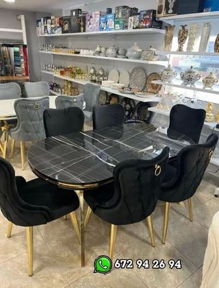 Mesa ovalada+ 6 sillas