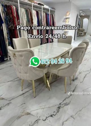 Mesa ovalada+ 6 sillas