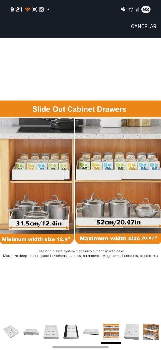 Organizador de cocina sin usar