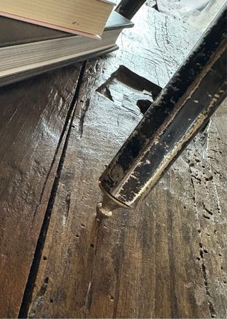 Lámpara de pie o mesa retro alemana de metal negra
