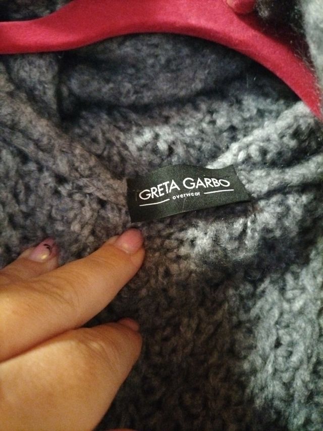 Cardigan smanicato lungo misto lana grigio