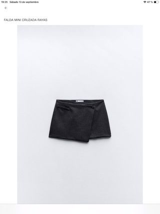 Falda mini cruzada rayas Zara