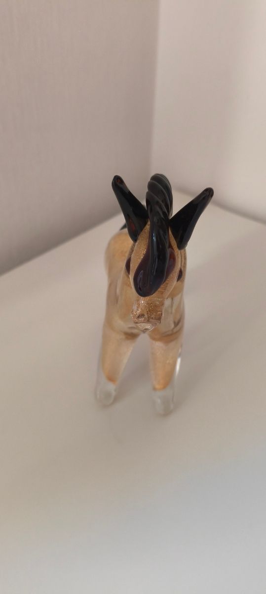 Caballo Murano Oro y Negro