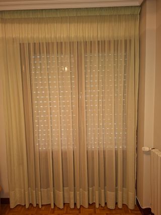 Cortinas para salón  ó comedor Verdes claritas