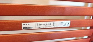 Sillas plegables rojas Ikea TERJE (2 unidades)