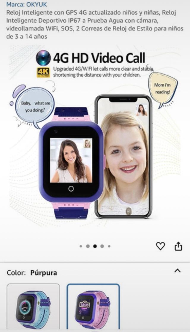 Reloj Inteligente OKYUK GPS 4G Niños