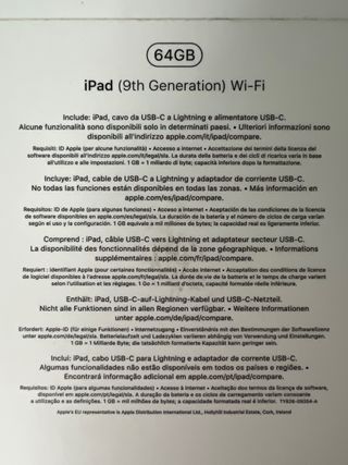 iPad 9ª Gen 64GB Space Gray