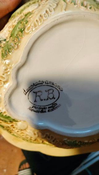 Vassoio centrotavola decorato a mano