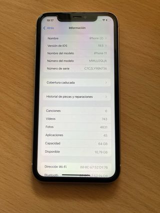 iPhone 11 Plata 64gb