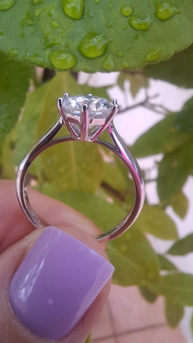 Anillo Moissanita 2ct
