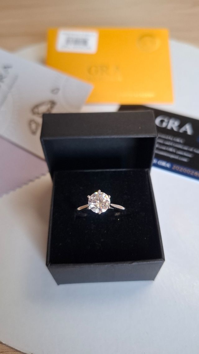 Anillo Moissanita 2ct