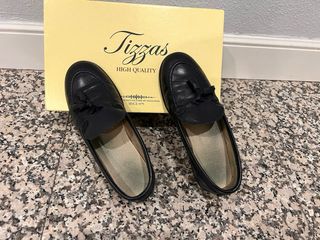 Mocasines azul marino con borlas Talla 35