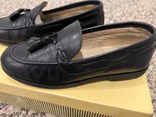 Mocasines azul marino con borlas Talla 35