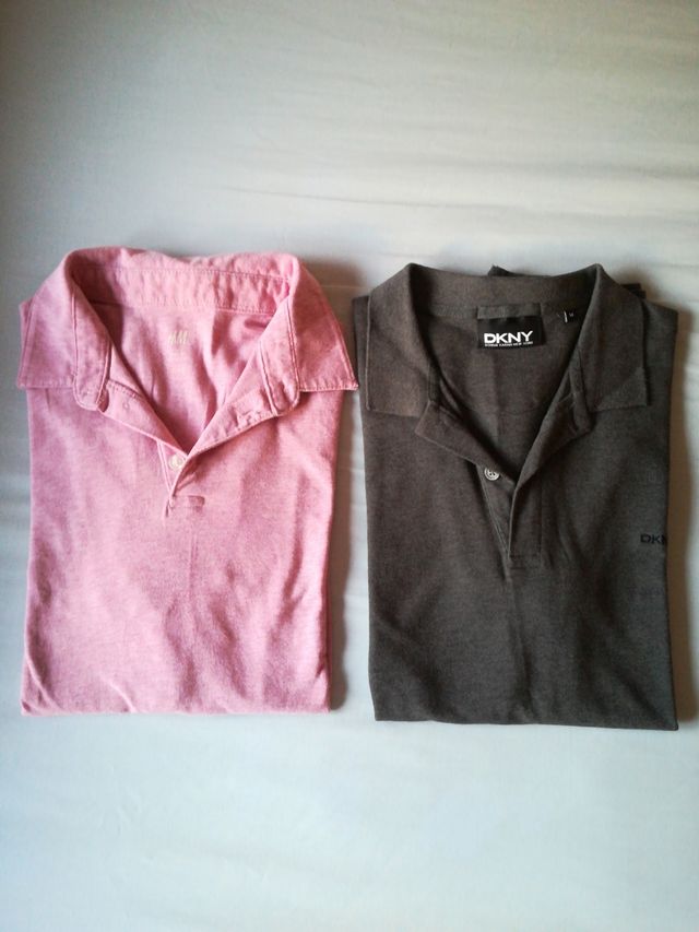 Lote 2 polos hombre DKNY y H&M