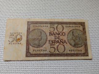 Billete 50 Pesetas 1936 Serie S ultima serie