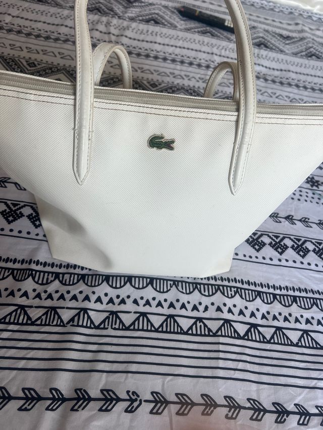 Bolso Lacoste Blanco Original