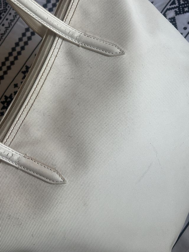 Bolso Lacoste Blanco Original