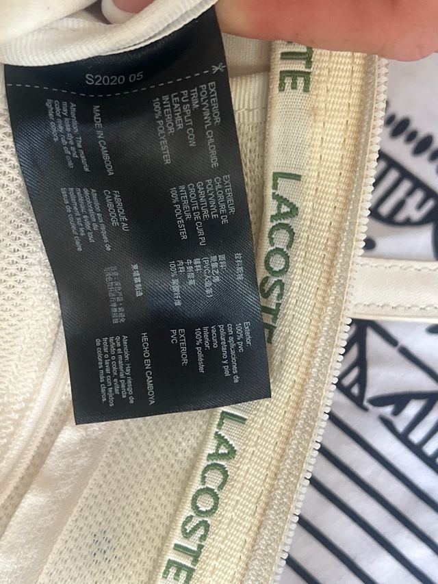 Bolso Lacoste Blanco Original