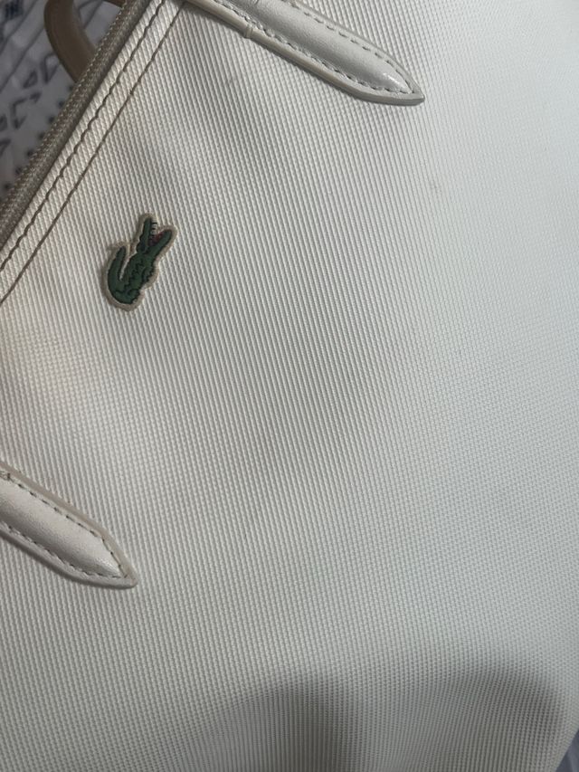 Bolso Lacoste Blanco Original