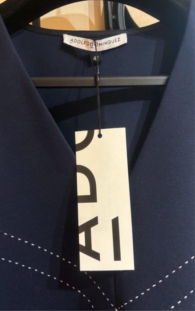 Vestido Adolfo Domínguez Talla 42 Azul Marino