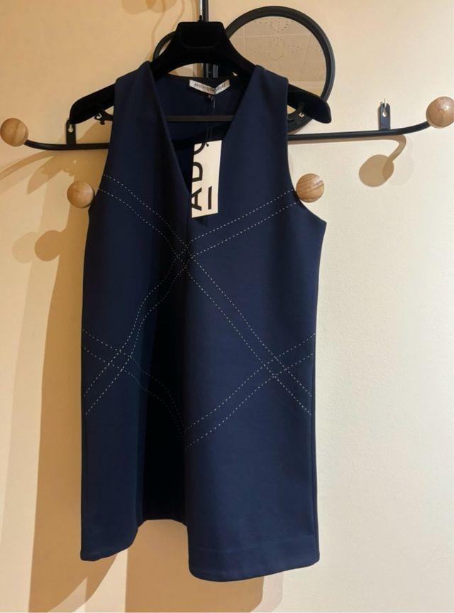 Vestido Adolfo Domínguez Talla 42 Azul Marino