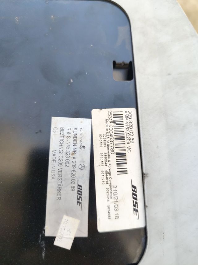 Amplificador Bose para mercedes clk 270 año 2003
