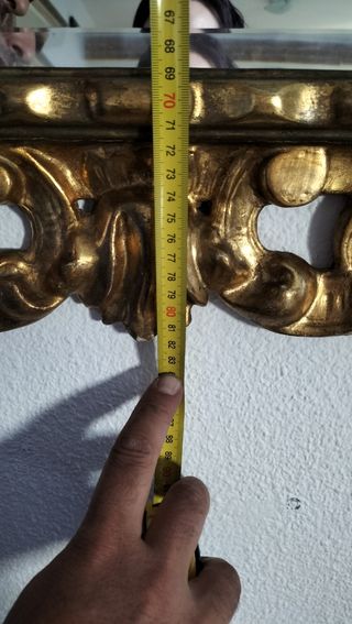 Antiguo espejo madera dorado