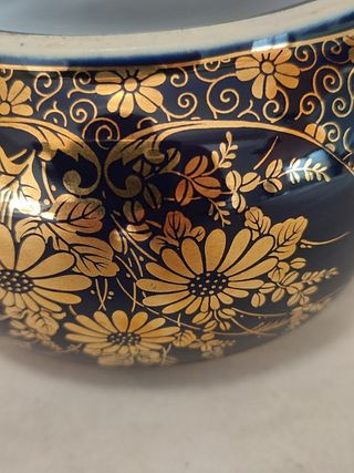 Cenicero de porcelana con oro