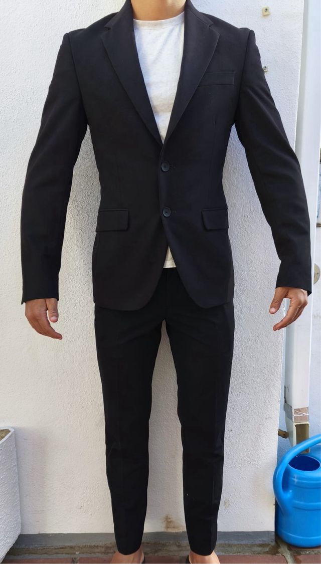Traje Negro Zara Hombre Talla S