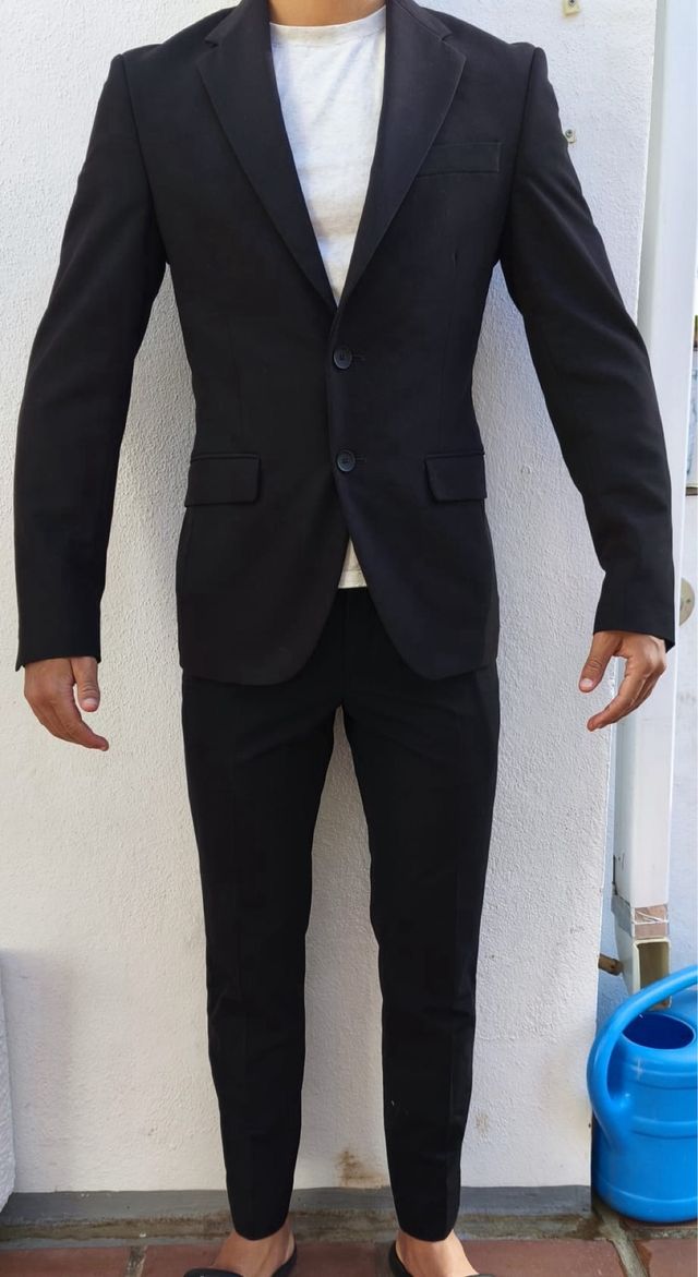 Traje Negro Zara Hombre Talla S