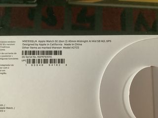 Apple Watch SE 40mm Negro/Rojo Como Nuevo