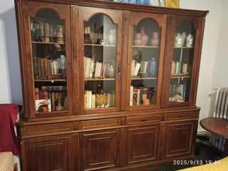 Librería madera y cristal estilo 1990
