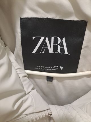 Anorak Zara Beige  crema Talla XS