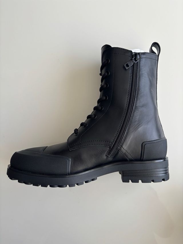 Botas Moschino Piel Negra Mujer