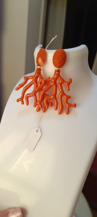 Pendientes Naranja Coral
