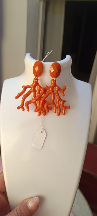 Pendientes Naranja Coral