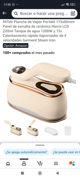 Plancha de Vapor Portátil MiTdir