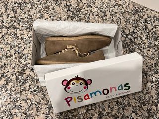 Zapatillas niños Pisamonas serraje y yute arena