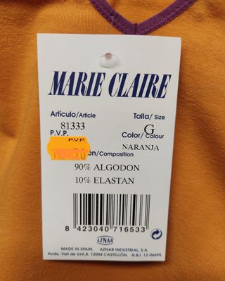 5 Camisetas Tirantes Marie Claire Talla G