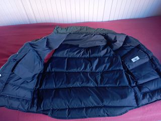 Chaleco de plumas verde