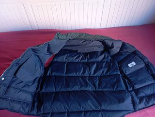 Chaleco de plumas verde