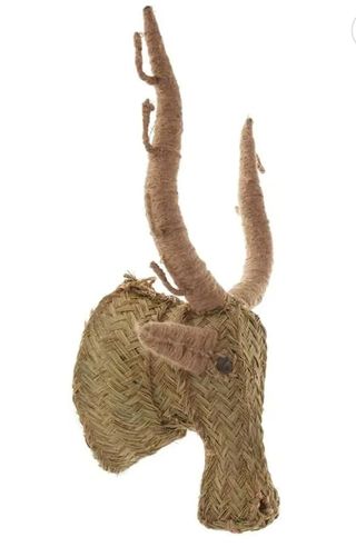 Cabeza de Ciervo de Esparto Decorativa