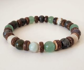 Bracciale uomo pietre e cocco 