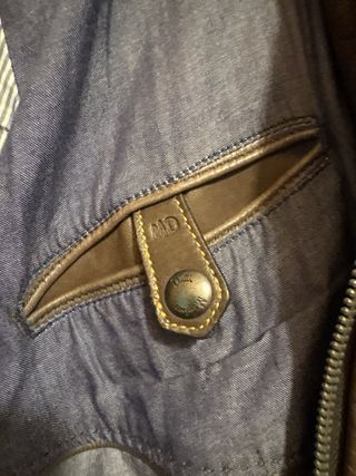 Chaqueta de Piel Massimo Dutti Hombre Marrón