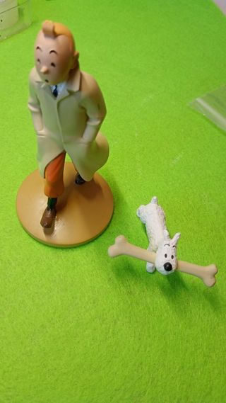 Figuras Tintin y Milú Resina