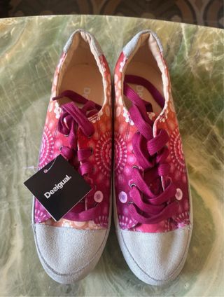 Scarpe Desigual Rosa Floreali Nuove con Etichetta