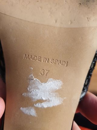 Sandalias DIBIA Talla 37 Tacón Cuadradas, de piel