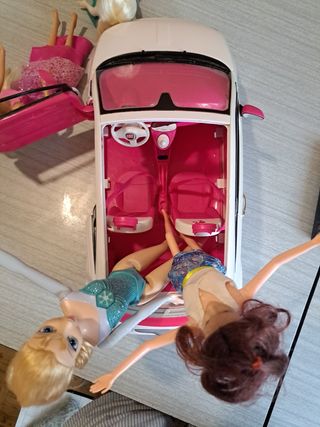 Coche Barbie Rosa y Blanco