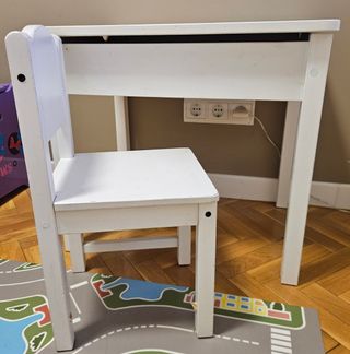 Escritorio Infantil Blanco con Almacenaje
